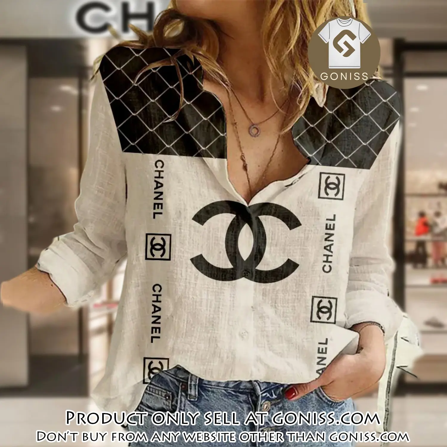 Chanel luxury women casual shirt linen shirt wcs1022 gn0812839